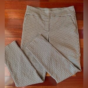 Women Houndstooth Check Pants – Elastic Waist